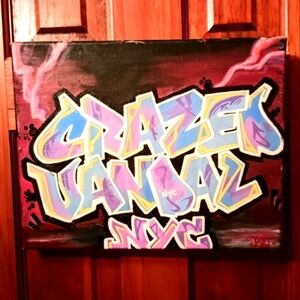 Graffiti art canvas 11 by 14 by Lue1